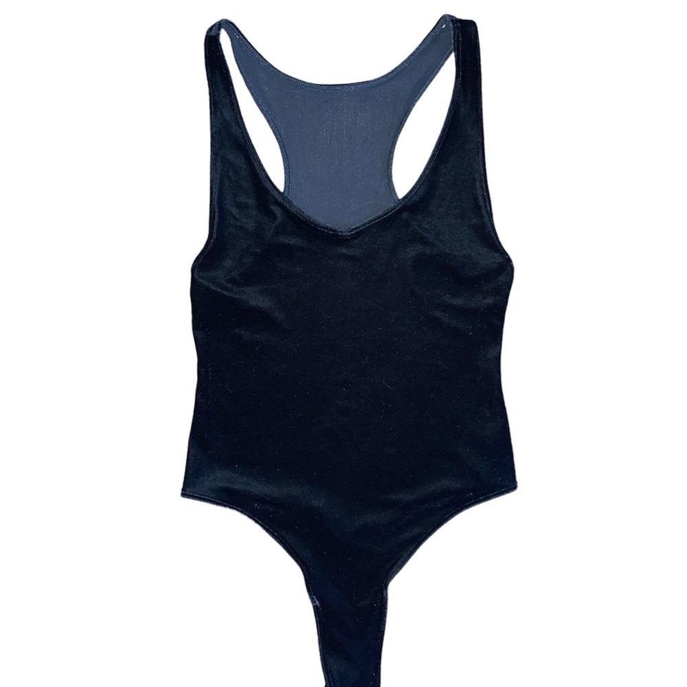 American Apparel black velvet bodysuit